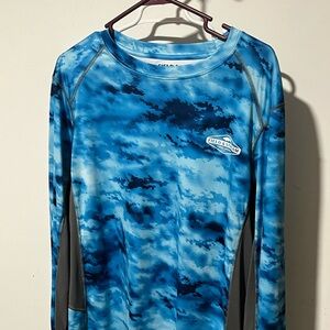 Field & Stream Blue Patterned Sun Shirt